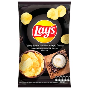 Чипсы Lay's Сметана и черный перец 130г - купить, цены на Восторг - фото 1