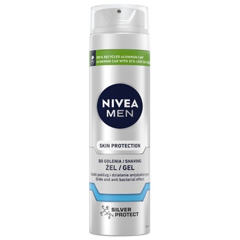 Гель для гоління Nivea Men Срібний захист з іонами срібла 200мл - купити, ціни на Auchan - фото 5