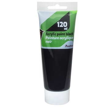 Auchan Acrylic Black Paint 120ml - buy, prices for Auchan - photo 1