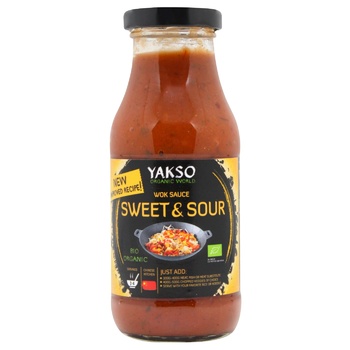 Соус вок Yakso Sweet&Sour Біо органічний 240г - купити, ціни на WINETIME - фото 1