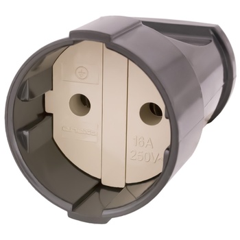 Socket without Grounding Black 10A - buy, prices for Auchan - photo 1