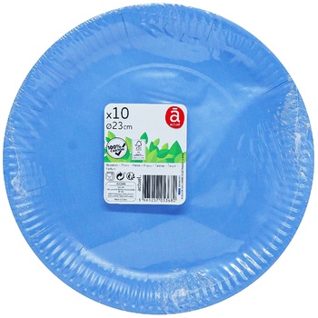 Actuel Blue Dinner Plate 23cm 10pcs - buy, prices for Auchan - photo 1