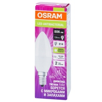 Лампа Osram Antibacterial Led Е14 4000К - купить, цены на - фото 1