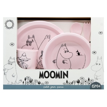 Набор посуды Petit Jour Paris Moomin детский подарочный розовый 5 предметов - купить, цены на - фото 3