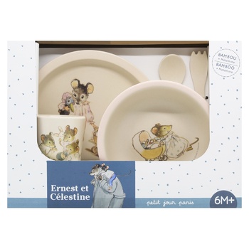 Petit Jour Paris Ernest and Celestine Children's Gift Dinnerware 5-piece Set - buy, prices for WINETIME - photo 2