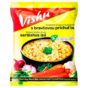 Локшина Vishu швидкого приготування зі смаком свинини 60г