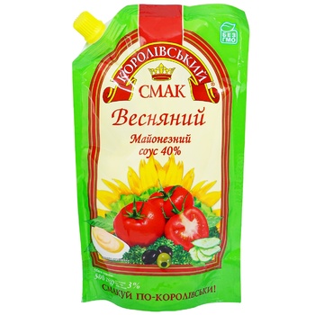 Майонезный соус Королевский Смак Весенний 40% 500г - купить, цены на Auchan - фото 2