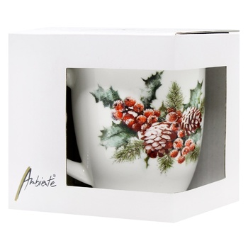 Чашка Ambiente Holly And Berries 400мл - купити, ціни на - фото 1