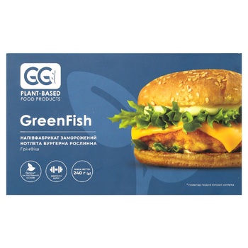 Котлета рослинна GreenGo GreenFish Бургерна 240г - купити, ціни на МегаМаркет - фото 2