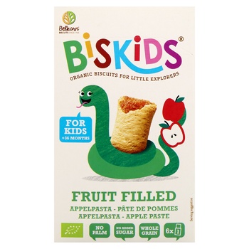 Печенье Biskids со спельтой и яблочной начинкой детское органическое 120г - купить, цены на WINETIME - фото 2