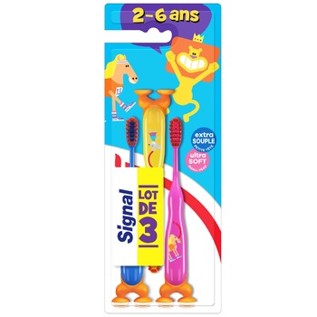 Signal Toothbrush Set for Children 2-6 years old 3pcs - buy, prices for Auchan - photo 2