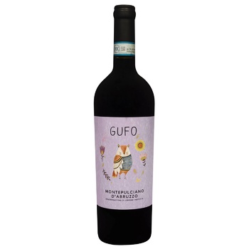Вино Gufo Montepulciano D'Abruzzo червоне сухе 12.5% 0,75л - купити, ціни на AlcoHub - фото 1
