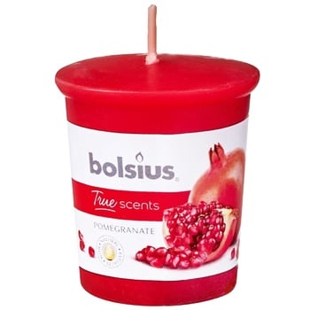 Bolsius Pomegranate Round Candle 5.3*4.5cm - buy, prices for Auchan - photo 2