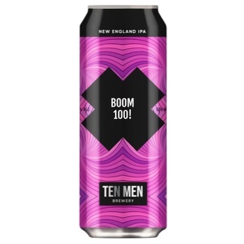 Ten Men Boom 100! Light Unfiltered Beer 5.4% 0.5l - buy, prices for - photo 1