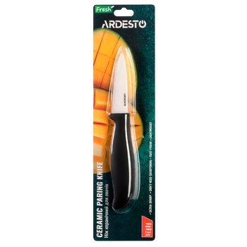Ardesto Fresh AR2118CB Black Ceramic/plastic Knife for Vegetables 7.5cm - buy, prices for Supermarket "Kharkiv" - photo 1