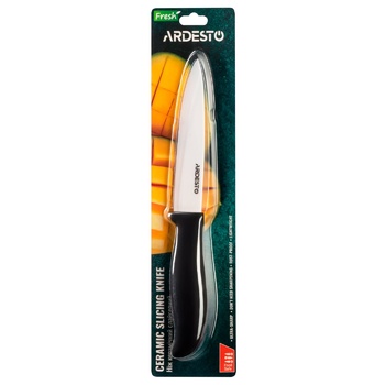 Ardesto Fresh AR2124CB Black Ceramic/plastic Slicing Knife 12.5cm - buy, prices for Supermarket "Kharkiv" - photo 1