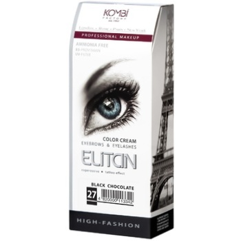 Elitan Cream-paint for Eyebrows and Eyelashes No.27 Black Chocolate - buy, prices for Auchan - photo 1