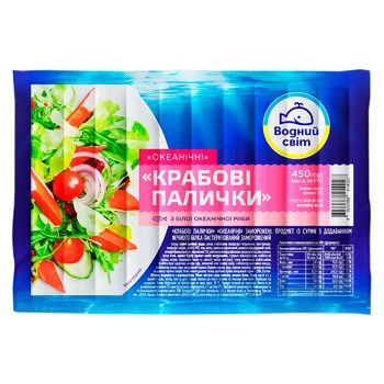 Крабовые палочки Водный Мир замороженные 450г - купить, цены на Auchan - фото 1