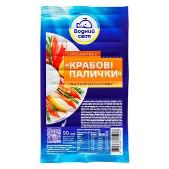 Vodniy Svit Chilled Crabsticks 90g - buy, prices for ULTRAMARKET - photo 1