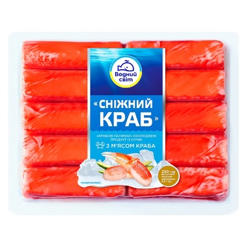 Крабовые палочки Водний Світ Снежный краб охлажденные 250г купить от 99 ...