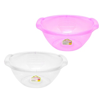Bursev Round Transparent Plastic Bowl 9l - buy, prices for Tavria V - photo 1