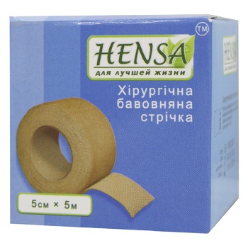 Hensa Cotton Surgical Beige Tape 5cm x 5m - buy, prices for Tavria V - photo 1