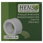 Хирургическая микропористая лента Hensa белая 1,25смх5м