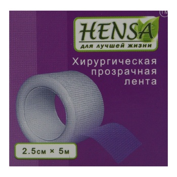 Hensa Transparent Surgical Tape 2.5cm x 5m - buy, prices for Tavria V - photo 1