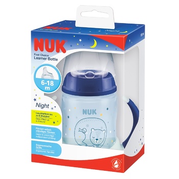 Бутылка Nuk First Choice+ Night Медведь пластиковая 150мл - купить, цены на - фото 1