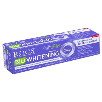 Зубная паста R.O.C.S. Bio Whitening Безопасное отбеливание 94г - купить, цены на ULTRAMARKET - фото 1