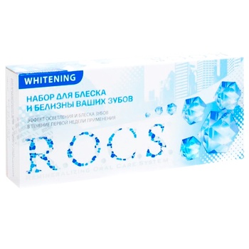 R.O.C.S. Gloss and Whiteness Teeth Set Toothpaste 74g + Gel 45g - buy, prices for - photo 1