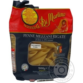 Макарони Di Martino Penne Mezzani Rigate перо 500г х6 купить, цены на МегаМаркет - фото 1
