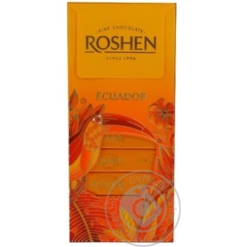 Шоколад Roshen Ecuador чорний 100г Україна - купити, ціни на - фото 2