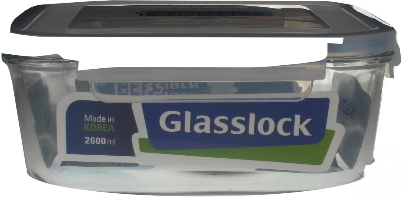 

Контейнер Glasslock стеклянный квадратный с крышкой 2,6л