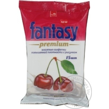 wet wipes fantasy cherry 15pcs 55g Ukraine