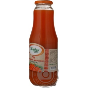 Sterilized juice with pulp Vladam Amber carrots glass bottle 1000ml Ukraine - buy, prices for - photo 15