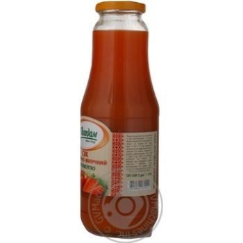 Sterilized juice with pulp Vladam carrots and apples glass bottle 1000ml Ukraine - buy, prices for - photo 15