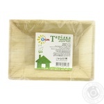 TSM Natural Disposable Wooden Plate 12x17cm 3pcs