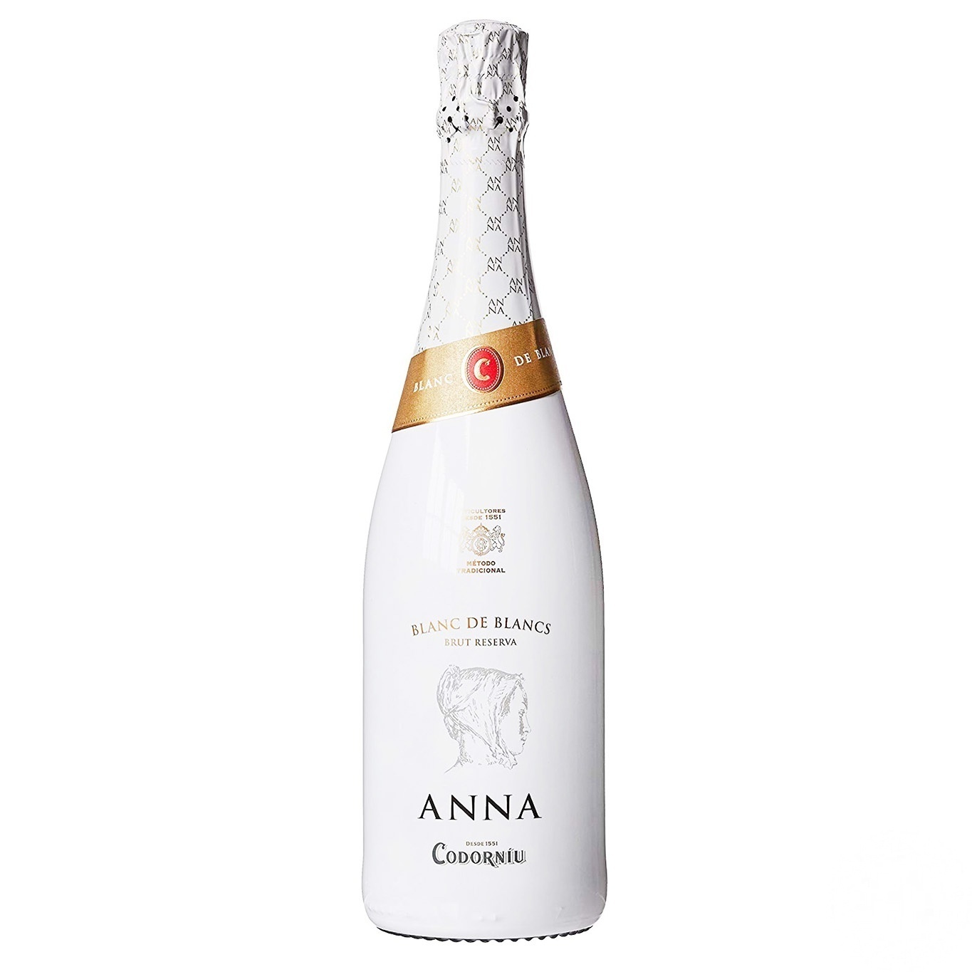 

Вино игристое Codorniu Anna Blanc de blancs Brut белое брют 11,5% 0,75л