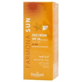 Крем для обличчя Farmona Sun SPF 50 знежирений 50мл