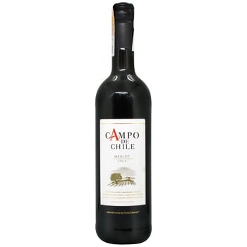 Вино Campo de Chile Merlot красное сухое 13% 0,75л - купить, цены на МегаМаркет - фото 1