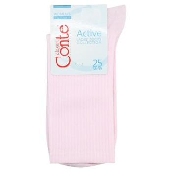 Носки женские Conte Elegant Active р.25 светло-розовый - купить, цены на КОСМОС - фото 1