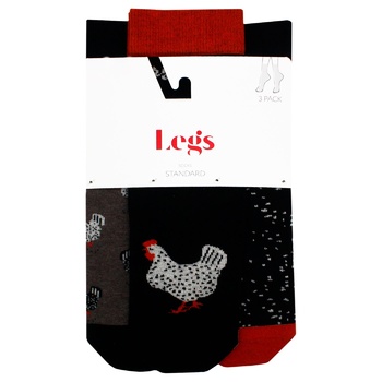 Шкарпетки жіночі Legs Standard 3 пари р.36-40 - купити, ціни на ULTRAMARKET - фото 1