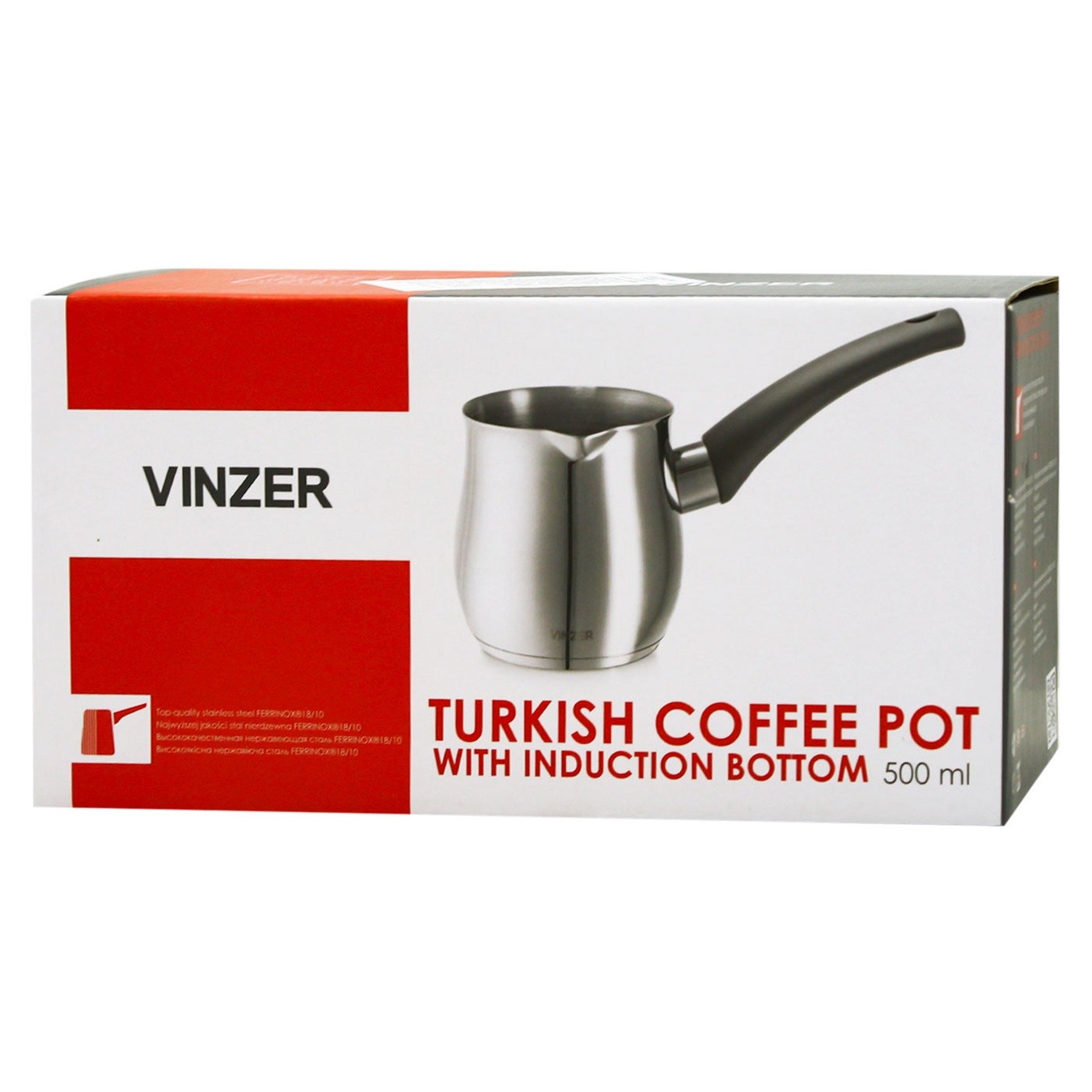 

Турка Vinzer индукционная нержавеющая сталь 0,5л