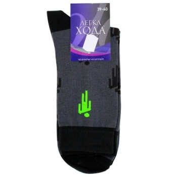 Lehka Khoda Dark Gray Men's Socks 25s - buy, prices for MegaMarket - photo 1