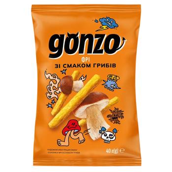 Gonzo Mushroom Flavored French Fries Straw 40g - buy, prices for - photo 1