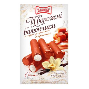 Сирок глазурований Злагода глазуровані з ароматом карамелі та ванілі 6шт 23% 120г - купити, ціни на NOVUS - фото 1