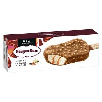 Морозиво Haagen-Dazs ванільне з карамеллю і мигдалем 80мл - купити, ціни на Таврія В - фото 1