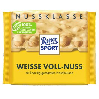 Ritter Sport White Chocolate with Whole Hazelnuts 100g - buy, prices for MasterZoo - photo 1