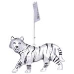 Transparent Decorated Tiger Christmas Tree Plastic Pendant 12x7.5cm